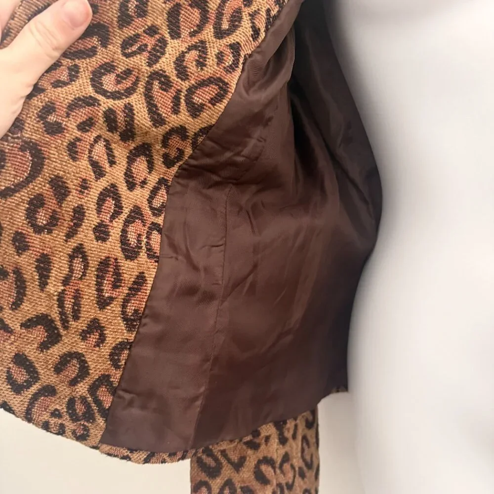 Vintage Pantology Leopard Print Blazer | 10P - Picture 9 of 12